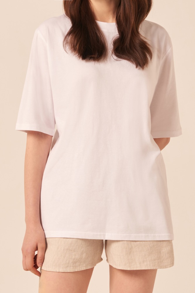 Essential Premium Boxy T-shirt #Milky White